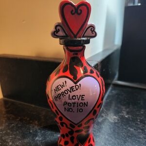 Vintage Heart-Shaped Love Potion Decorative Bottle